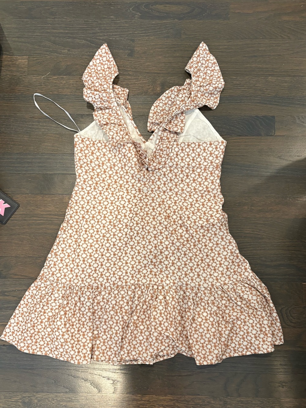MINKPINK Ruffle V-Neck Mini Dress - Picture 3 of 4